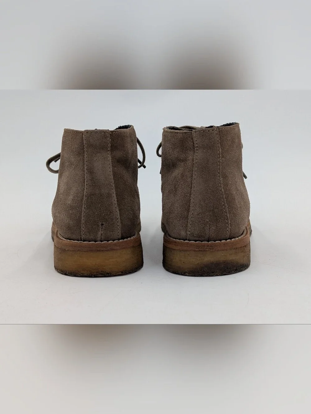 Vince Suede Desert Chukka Boot Sz 7.5 Women Mushroom Taupe Crepe Sole Made Italy